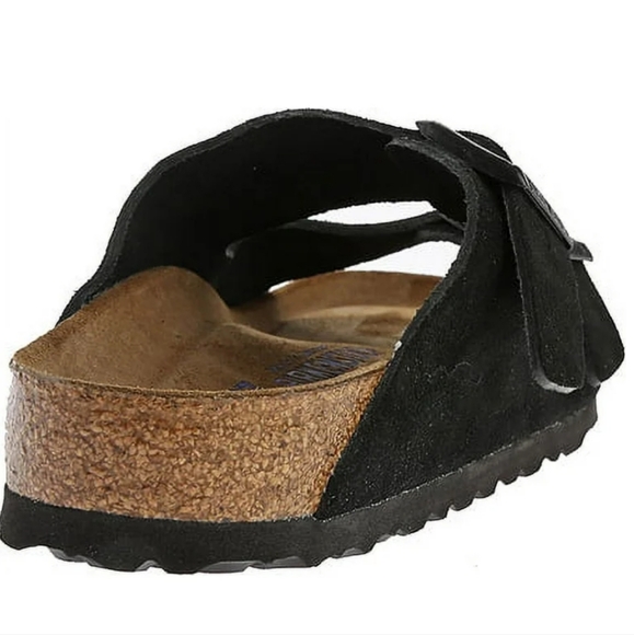 BIRKENSTOCK Arizona Soft Footbed Black Suede Unisex Sandals Size 42 NWT - Picture 7 of 9